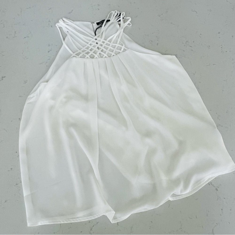 White flowy tank top